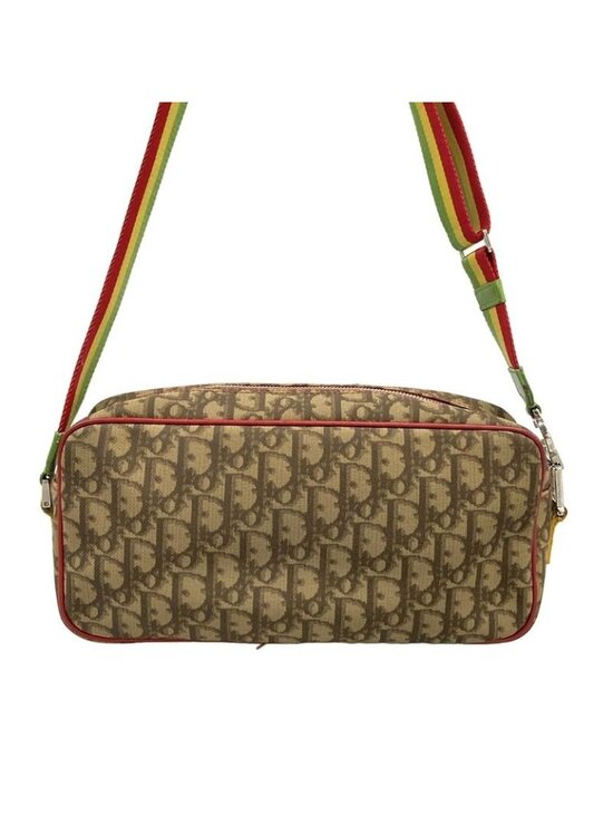 Dior Shoulder Bag Rasta Dark Brown Beige Multi Leather - Picture 3 of 15